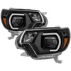 xTune 9037542 fits Toyota Tacoma 12-15 Headlights - Light Bar DRL - Black PRO-J