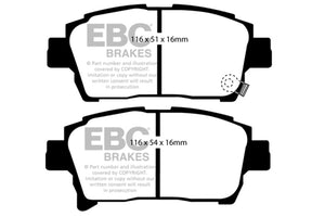 EBC DP21459 03-07 fits Scion XA 1.5 Greenstuff Front Brake Pads
