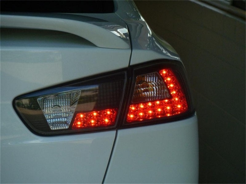 Spyder 5030399 fits Mitsubishi 08-14 Lancer/Evolution X LED Tail Lights Smke AL