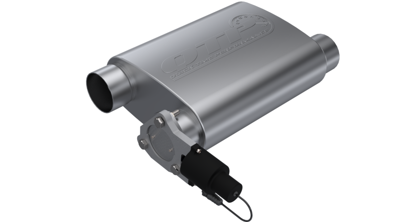 QTP 13301C 3in Weld-On 304SS Reverse Screamer Muffler w/Bolt-On QTEC Electric Cutout