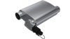 QTP 13301C 3in Weld-On 304SS Reverse Screamer Muffler w/Bolt-On QTEC Electric Cutout