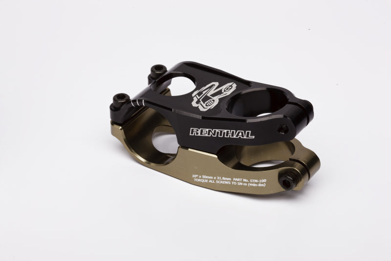 Renthal STM100-BKAG fits Duo Stem 50 mm. - Aluminum Gold/Black