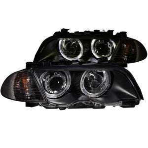 ANZO 121261 1999-2001 fits BMW 3 Series E46 Projector Headlights w/ Halo Black (CCFL)
