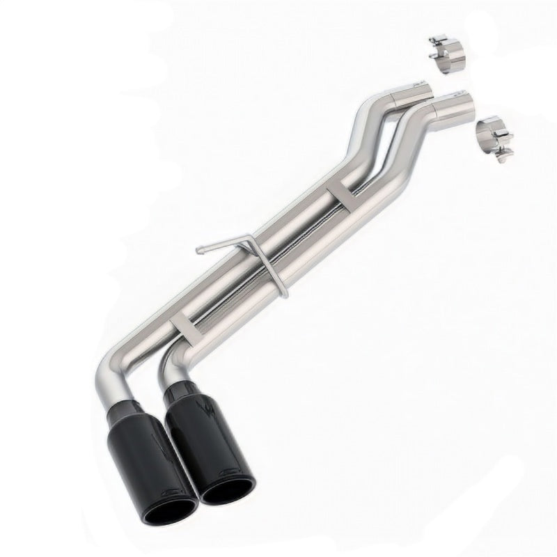 fits Ford Racing M-5200-RA23SB 2019 Ranger 2.3L Ecoboost Side Exit Cat-Back Exhaust System w/ Dual Black Chrome Tips