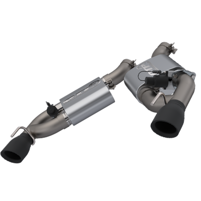QTP 400116B 2016-2024 fits Chevrolet Camaro SS QTP Screamer Axle Back Dual Tip Bumper Black Tips