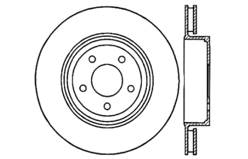 Stoptech 128.58001CL 05-10 Jeep Grand Cherokee Drilled Left Front Cryo Rotor