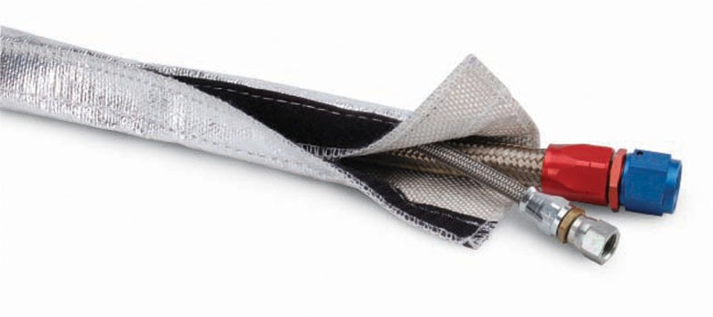 DEI  10487 Heat Shroud 2-1/2in x 3ft - Aluminized Sleeving-Hook and Loop Edge