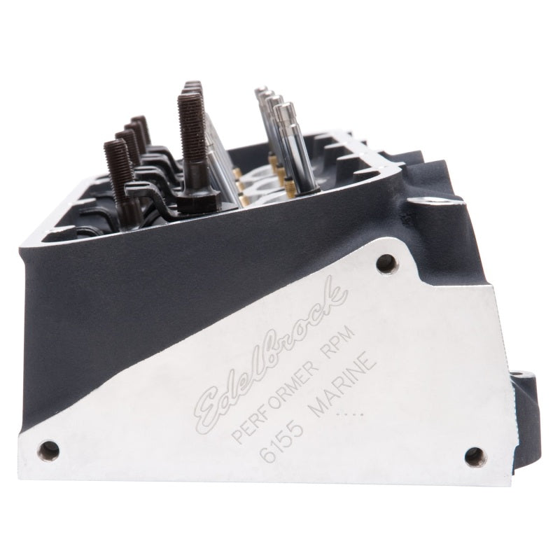 Edelbrock 61559 Single Marine BBC Rect Port Head w/ Valves