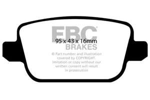 EBC UD1314 07-12 fits Land Rover LR2 3.2 Ultimax2 Rear Brake Pads