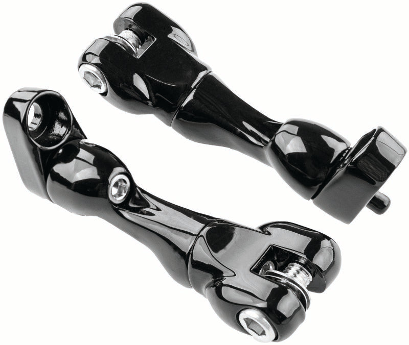 Kuryakyn 10187 Adjustable Passenger Peg Mount 93 and Up Touring Gloss Black