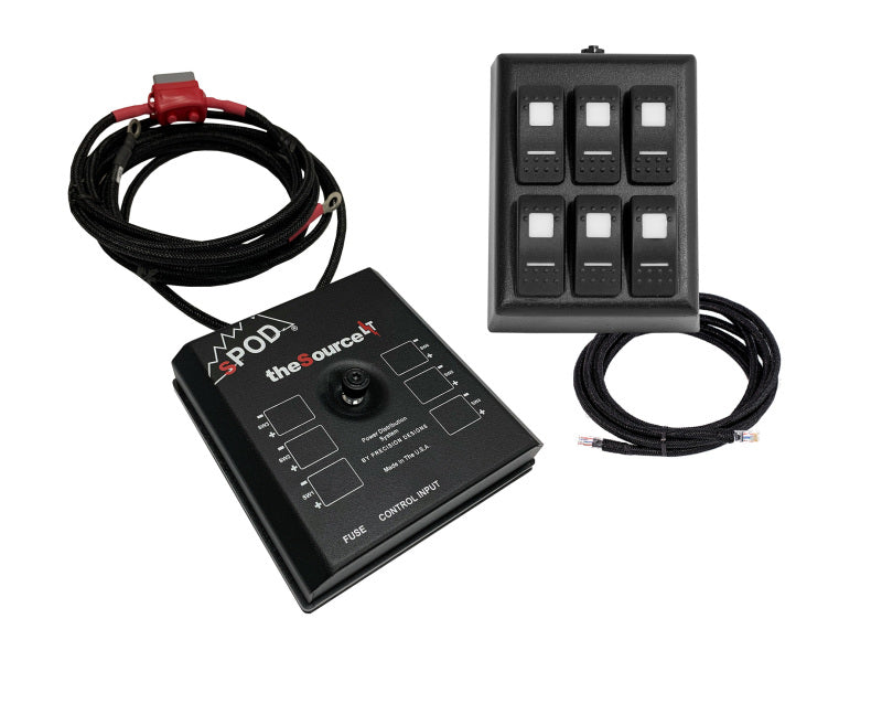 SPOD SL-fits RAM-36-R SourceLT on RAM Mount w/ Red LED Switch Panel (36 In Battery Cables)