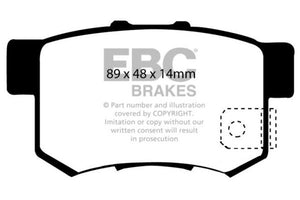 EBC UD537 97 fits Acura CL 2.2 Ultimax2 Rear Brake Pads