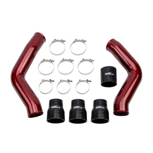 Wehrli WCF100423-RED fits Ram 6.7L Cummins 3.5in Intercooler Pipes Kit-WCFab Red