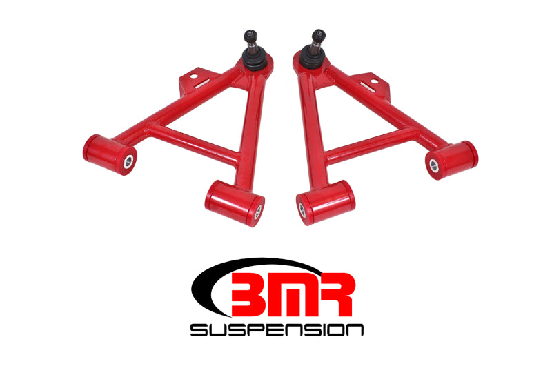 BMR AA038R Fox Mustang Lower Non-Adj. A-Arms (Coilover Only) w/ Tall Ball Joint (Poly) - Red