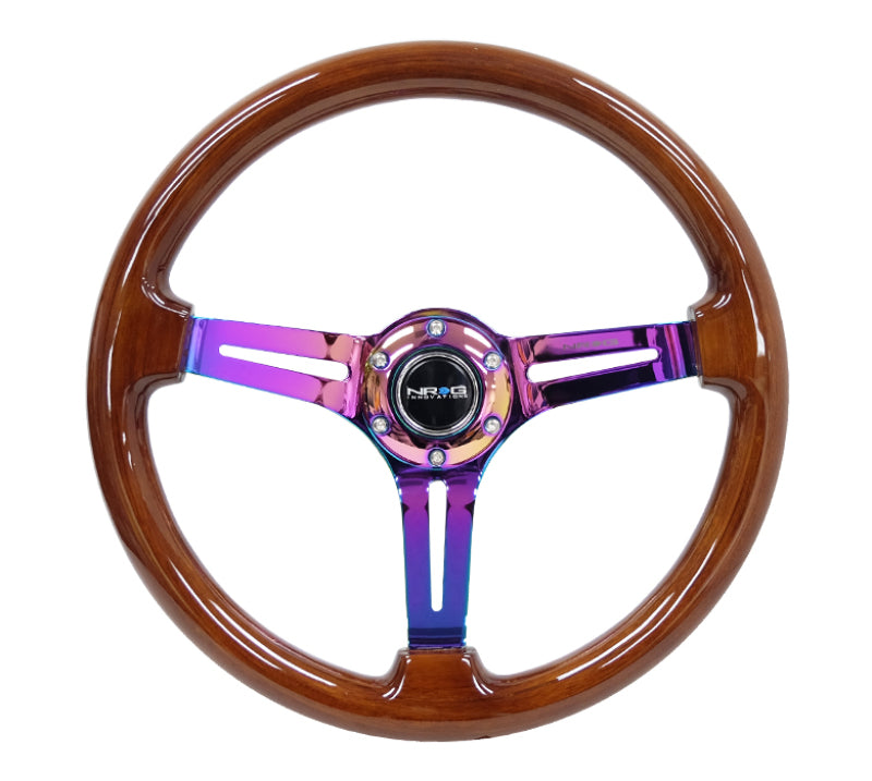 NRG RST-018BR-MC RST-018BR-MC Reinforced Steering Wheel Brown Wood w/Blk Matte