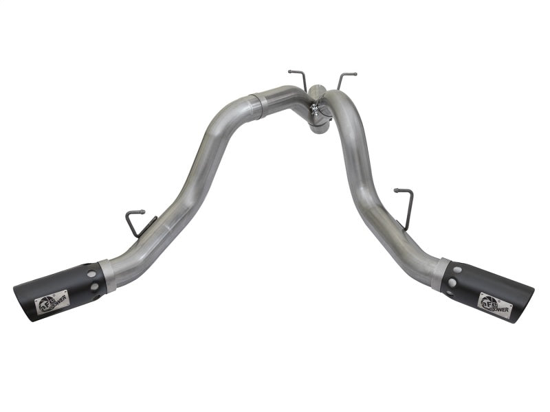 AFE 49-44086-B BORE-HD 4in 409-SS DPF-Back Exhaust w/Dual Black Tips 2017 fits