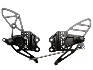 Vortex Racing 04-05 Kawasaki ZX-10R Ninja Adjustable Rearsets- Black