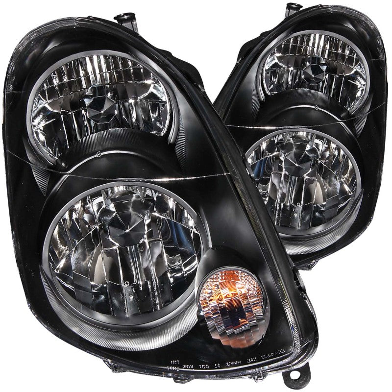 ANZO 121172 2004 fits Infiniti 03-20 G35 Crystal Headlights Black