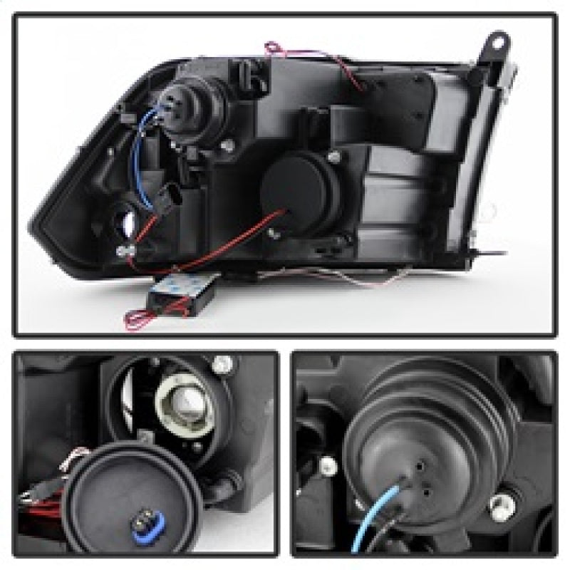Spyder 5078810 fits Dodge 09-14 Ram 1500 Projector Halogen Model- CCFL Halo LED