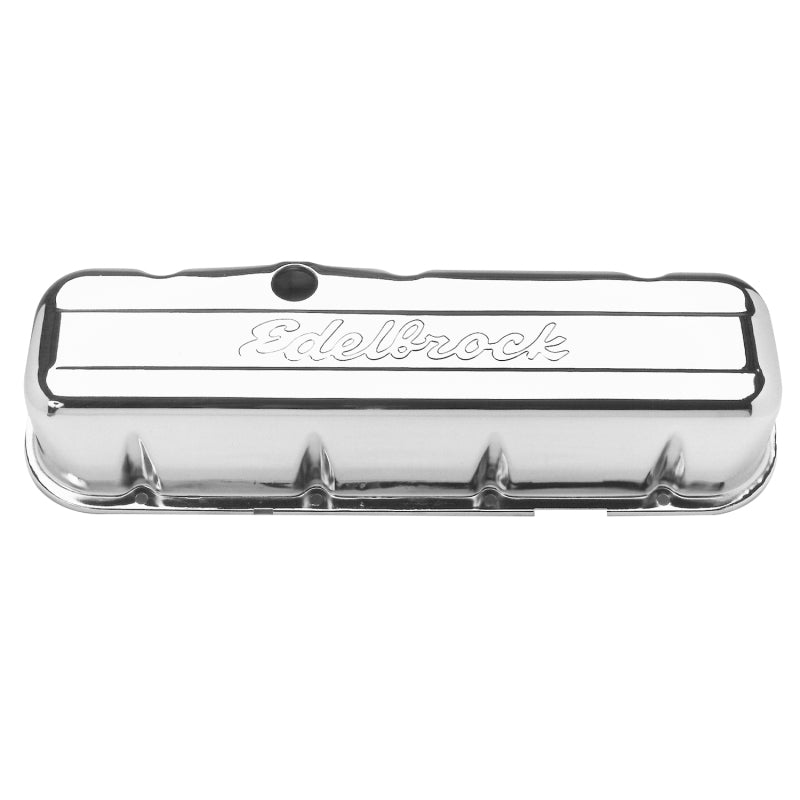 Edelbrock 4680 Valve Cover Signature Series fits Chevrolet 1965 and Later 396-502 V8 Chrome