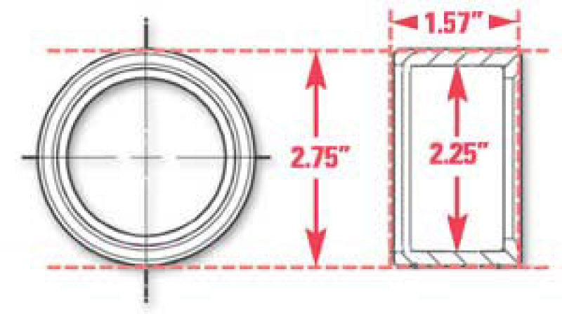 SPC Performance 15525 Weld-In Ring Kit 2.25 in. ID