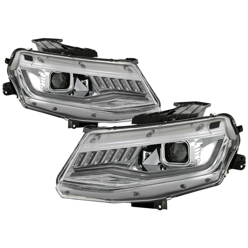 Spyder 5087348 fits Chevy 16-18 Camaro Halogen Model Projector Headlights Chrom