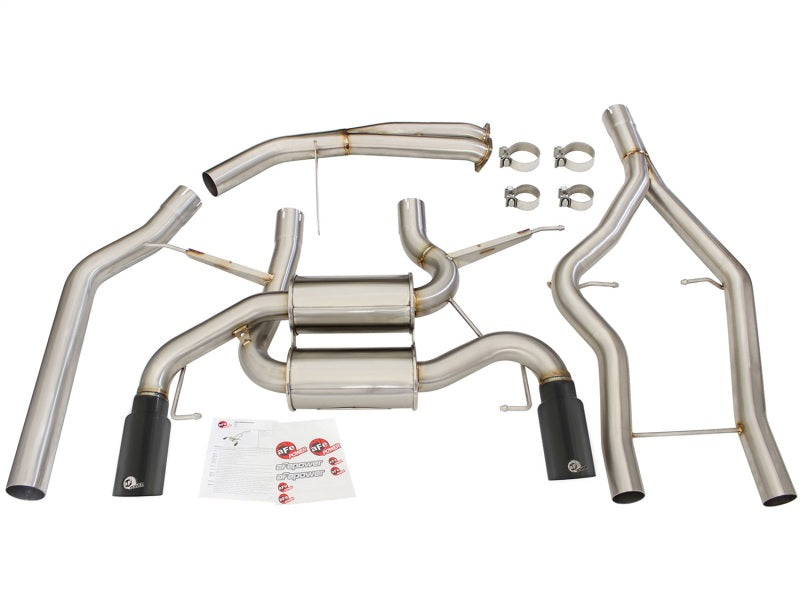 AFE 49-36328-B rce XP SS-304 Black Tip 3.0in-2.5in Dia Cat Back Exhaust 11-13 f
