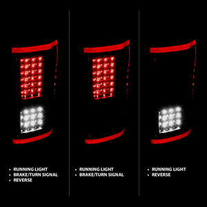 ANZO 311293 15-17 fits Ford F-150 LED Taillights Black w/ Sequential
