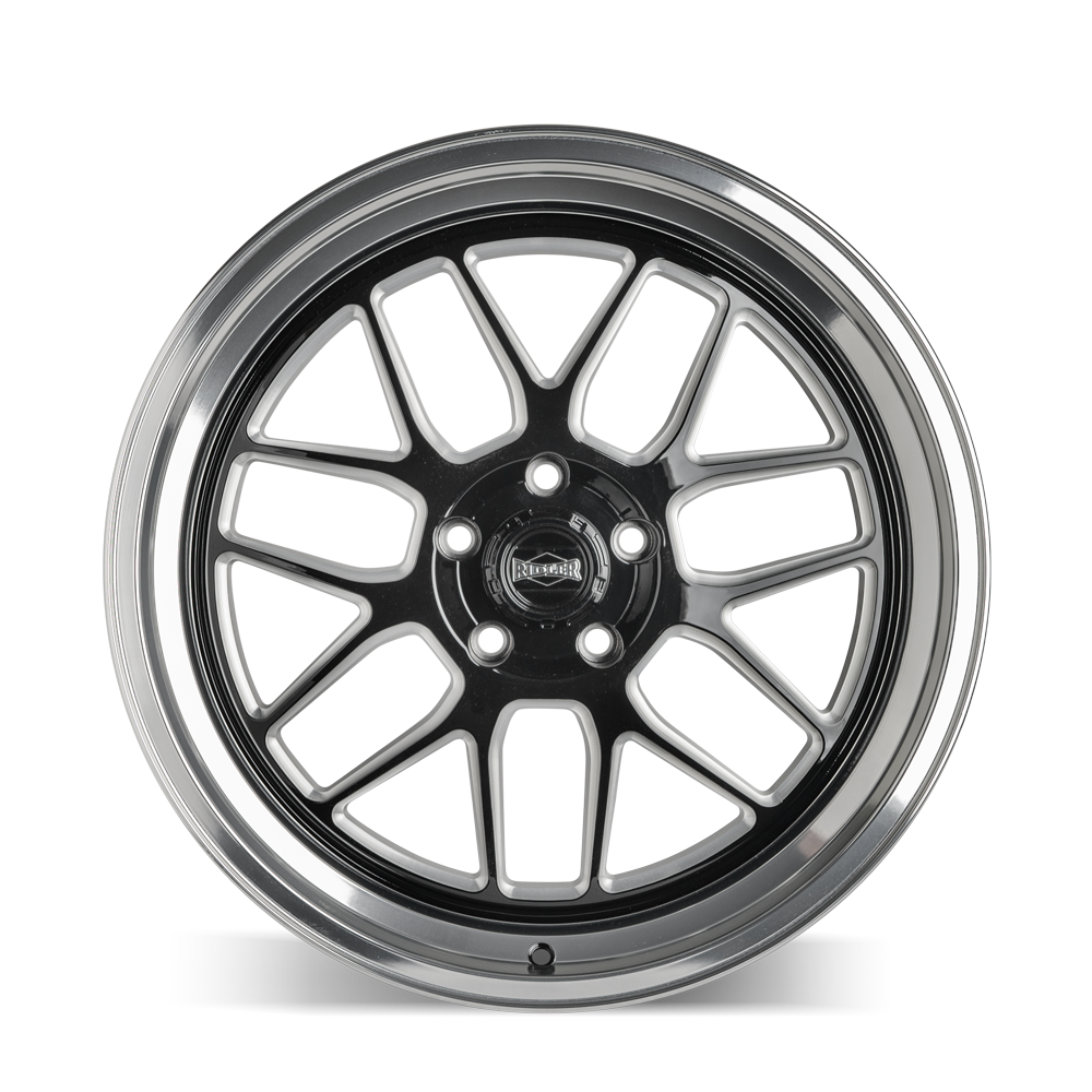 RIDLER 611-7865GBMD RIDLER 611 611 GLOSS BLACK/MILLED WITH DIAMOND CUT LIP 17X8