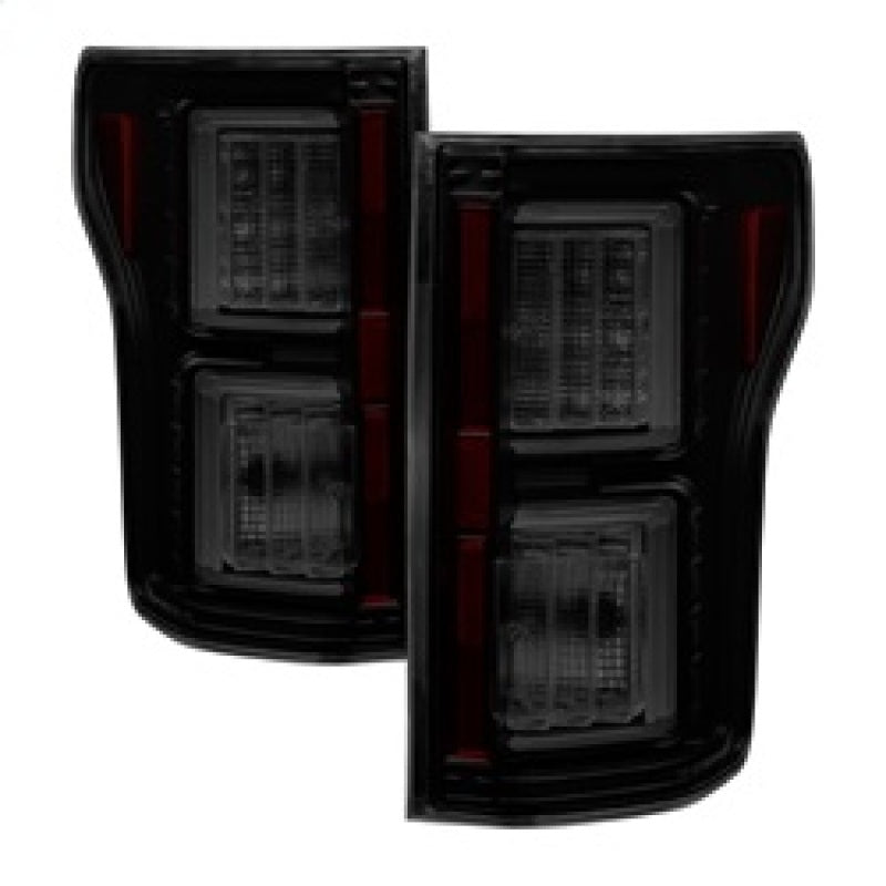 Spyder 5083685 fits Ford 15-20 F150 2017 Light Bar LED Tail Lights - Black Smok