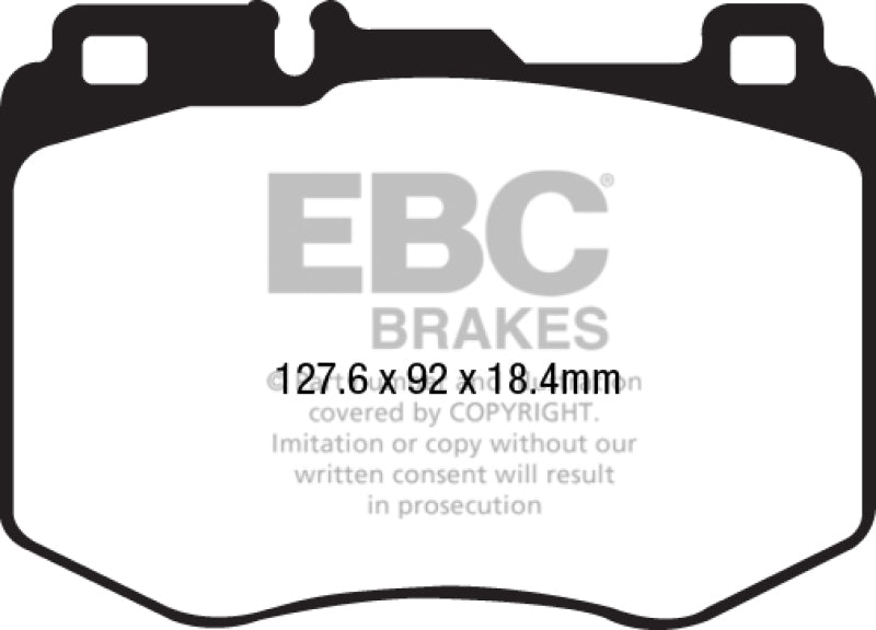 EBC DP22210 fits Mercedes-Benz 15-16 C400 (W205) 3.0 Twin Turbo 4-Matic Greenstuff Front Brake Pads