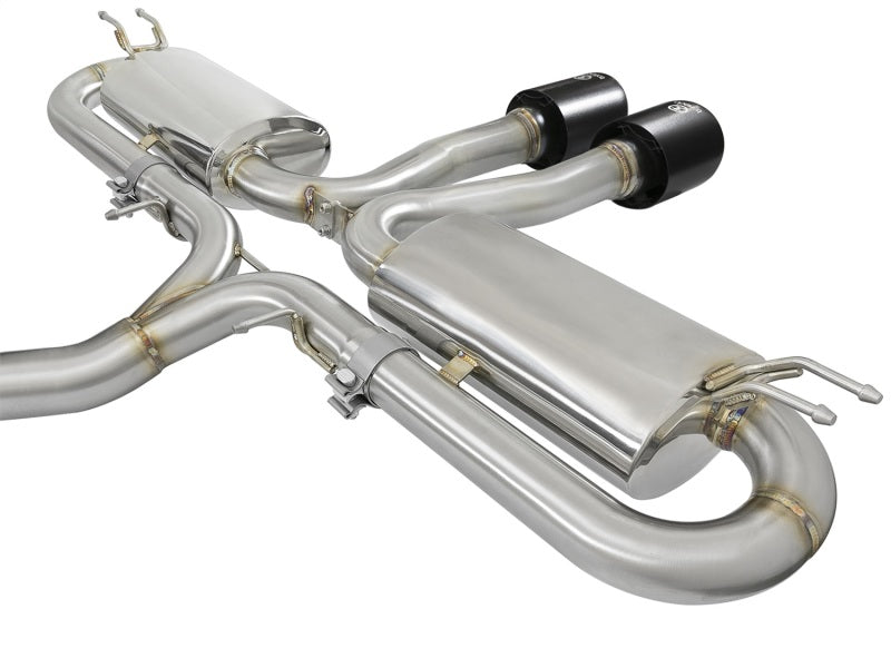 AFE 49-36621-B  3in 304 SS Cat-Back Exhaust System w/ Black Tips 2017+ fits Hon