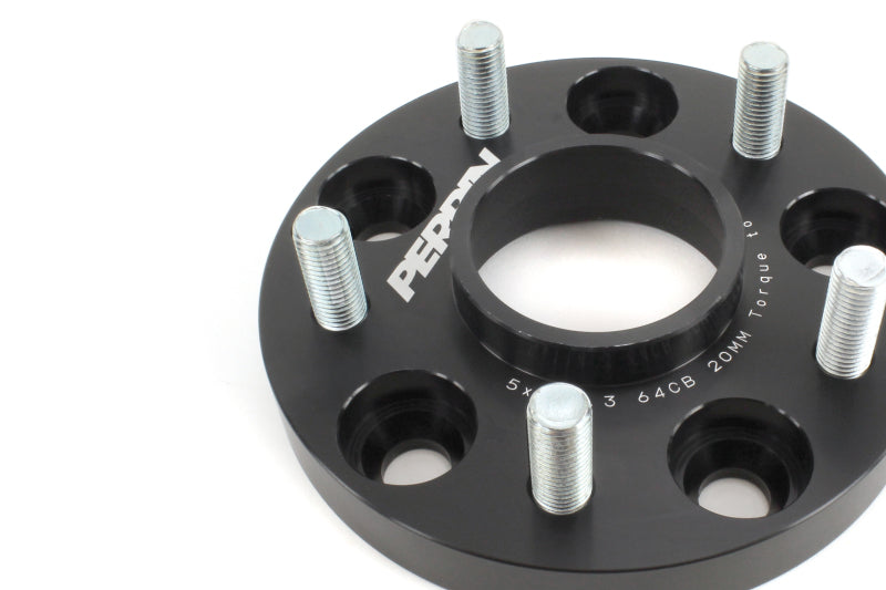 Perrin PHP-WHL-020BK 17-18 fits Honda Civic Si 64.1mm Hub 5x114.3 20mm Wheel Spacers (One Pair)