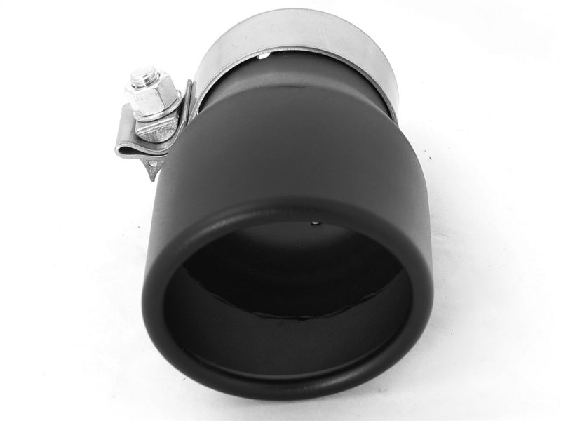 AFE 49T25354-B06 orce-XP 409 SS Single Wall Universal Clamp On Exhaust Tip - Bl