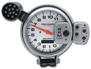 AutoMeter 6834 AutoMeter Gauge Tach 5in. 11K RPM Pro-Stock Pedestal W/ Super Lite & Peak Mem Ul