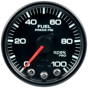 AutoMeter P51432 Autometer Spek-Pro - Nascar 2-1/16in Fuel Press 0-100 psi Bcb Ecu