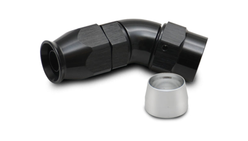 Vibrant 28416 1 Piece PFTE Hose End -16 AN 45 Degree