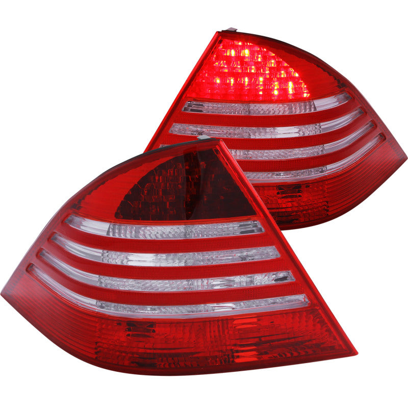 ANZO 321055 2005 Mercedes Benz S Class W220 LED Taillights Red/Clear