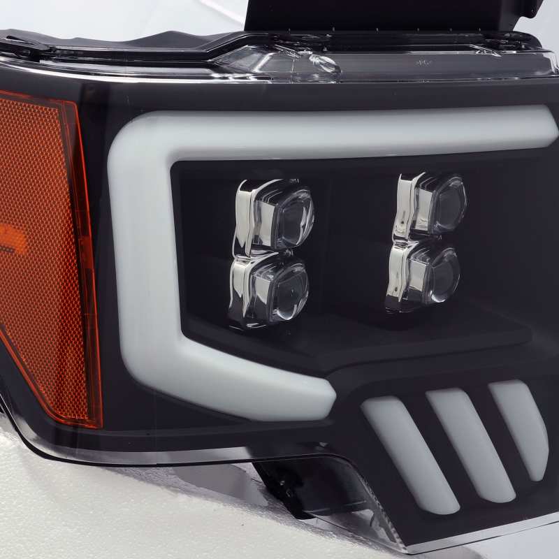 AlphaRex 880192 fits Ford 09-14 F-150 NOVA LED Proj Headlights Plank Style Matte Black w/Activ Light/Seq Signal