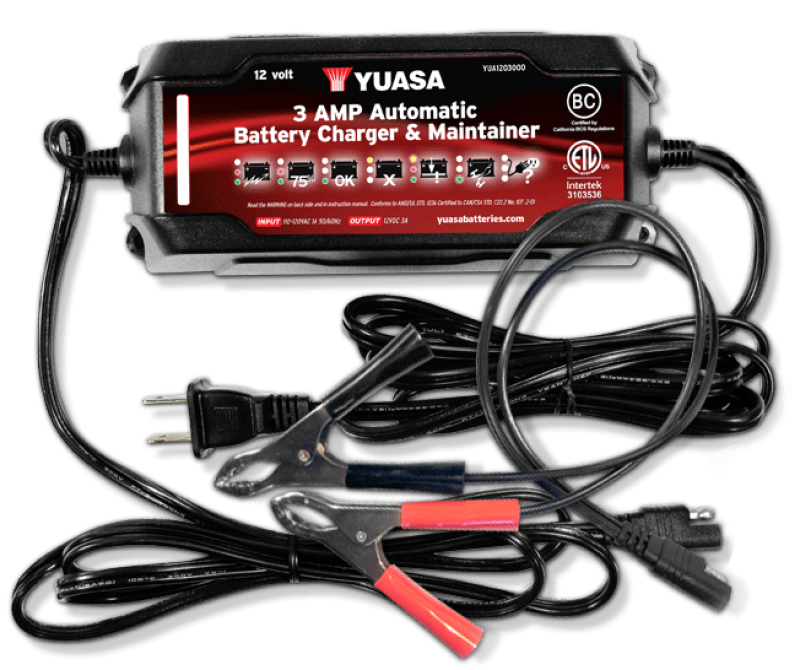 Yuasa YUA3AMPCH 3 Amp Charger & Maintainer (12V)