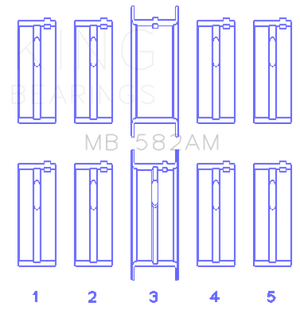KING KINGMB582AM0.5 fits KING MB582AM0.5 Engine Bearings fits Ford 2.0/2.3L 8V