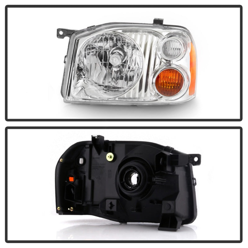 xTune 9042775 01-04 fits Nissan Frontier OEM Headlights - Chrome (HD-JH-NF01-AM