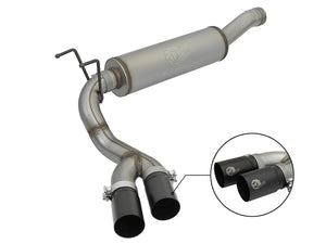 AFE 49-42057-B Series 3-1/2in 409 SS Cat-Back Exhaust System w/Black Tip fits R