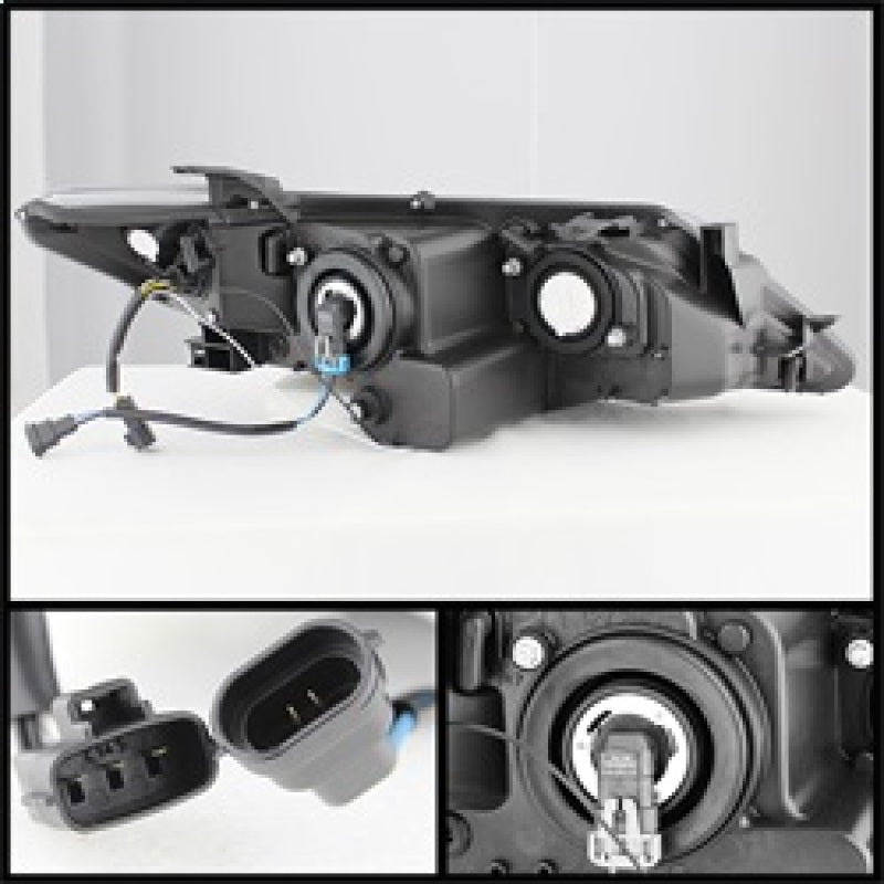 Spyder 5072658 fits Toyota 12-14 Camry Projector Headlights DRL Blk High 9005 (