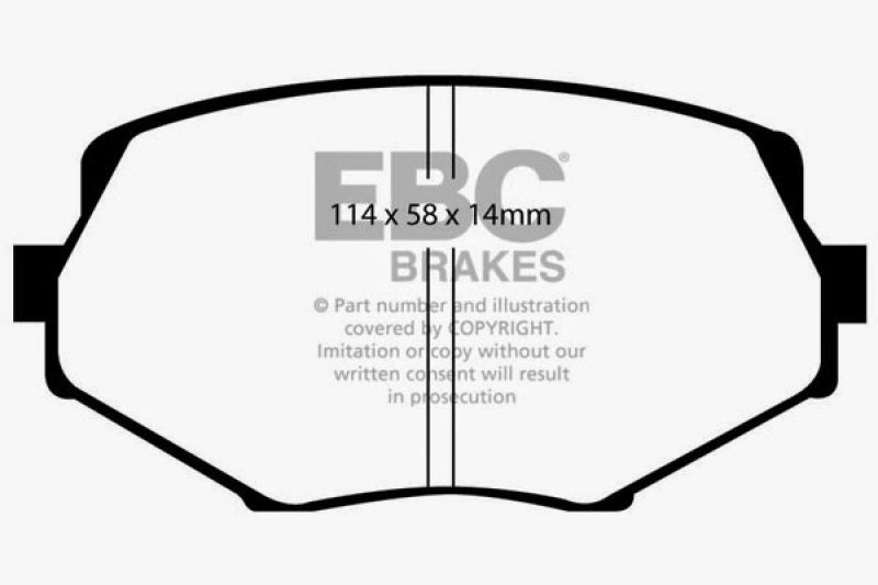 EBC DP21002 fits Mazda 94-01 Miata MX5 1.8 Greenstuff Front Brake Pads