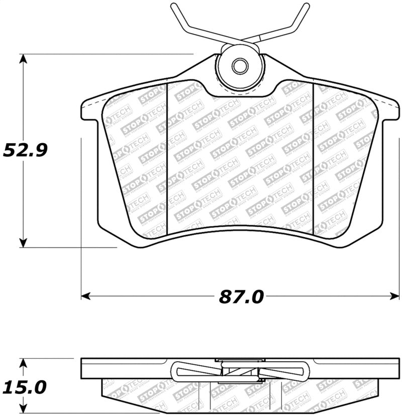 Stoptech 305.034 Street Select Brake Pads - Rear