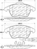 Stoptech 305.1107 Street Select Brake Pads - Front