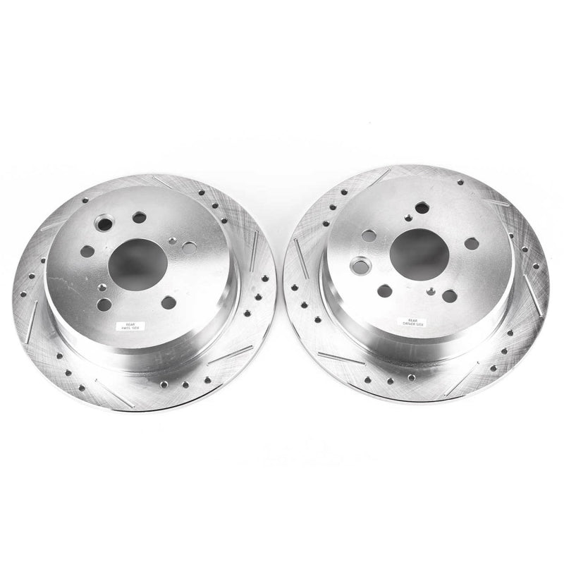PowerStop fits Lexus 06-15 IS250 Rear Evolution Drilled & Slotted Rotors - Pair