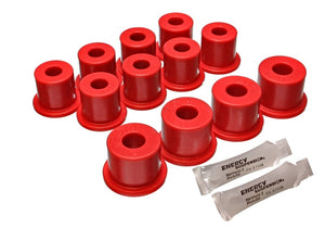 Energy Suspension 7.2101R 80-86 fits Nissan 720 & Hardbody Pickup 2WD Red Rear Leaf Spring Bushing Set