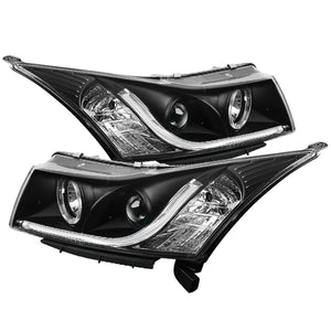Spyder 5074164 fits Chevy 11-14 Cruze Projector Headlights Light Tube DRL Blk P